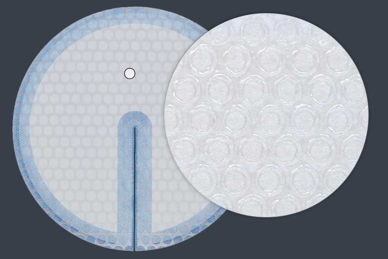 LIQUEEMAX® - Detailansicht der haftenden Wundkontaktschicht