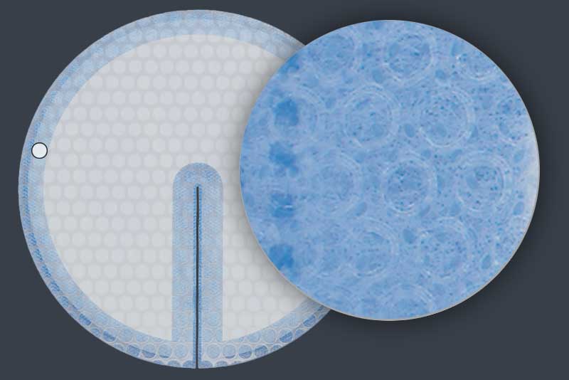 LIQUEEMAX® - Detailansicht der Ableitungsschicht (Verteilervlies)